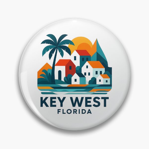 Item preview, Key West Florida Travel Poster - Abstract Tropical Island Architecture Art designed and sold by OzzFrequency.