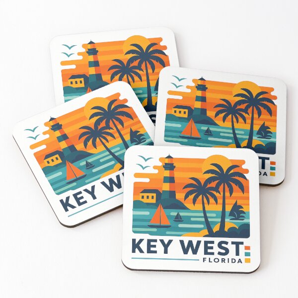 Item preview, West Florida Travel Poster - Abstract Tropical Island Architecture Art designed and sold by OzzFrequency.