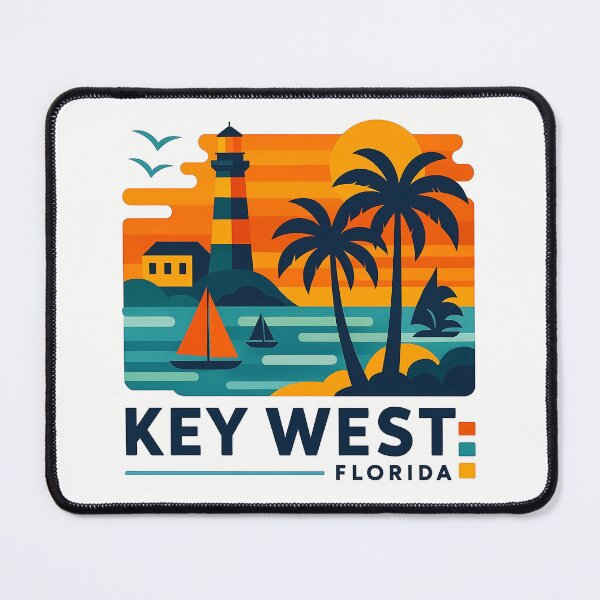 Item preview, West Florida Travel Poster - Abstract Tropical Island Architecture Art designed and sold by OzzFrequency.