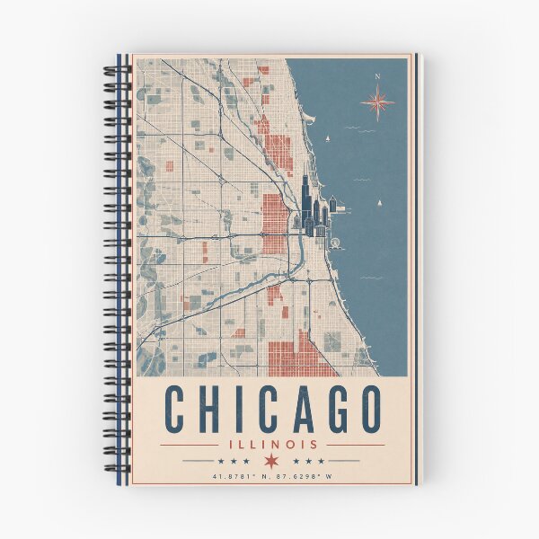 Item preview, Chicago Minimalist City Map designed and sold by Furflix.