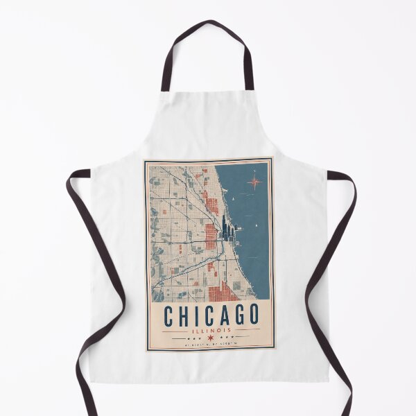 Item preview, Chicago Minimalist City Map designed and sold by Furflix.
