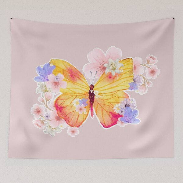 Item preview, Floral Butterfly Watercolour Illustration designed and sold by Shambhavi_Studio.