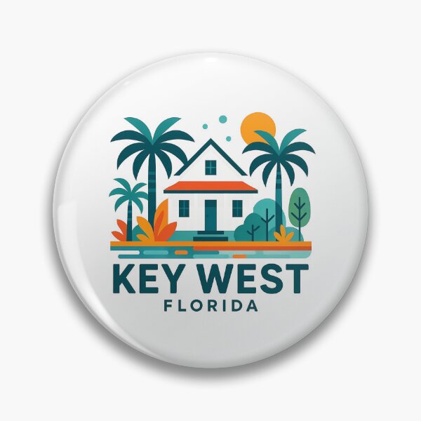 Item preview, Key West Florida Travel Poster - Abstract Tropical Island Architecture Art designed and sold by OzzFrequency.