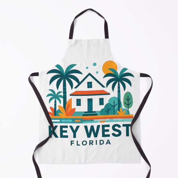 Item preview, Key West Florida Travel Poster - Abstract Tropical Island Architecture Art designed and sold by OzzFrequency.