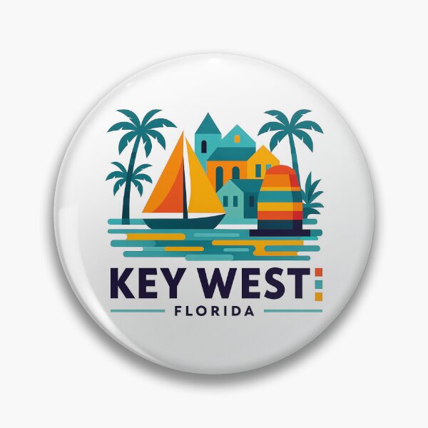 Item preview, Key West Florida Travel Poster - Abstract Tropical Island Architecture Art designed and sold by OzzFrequency.