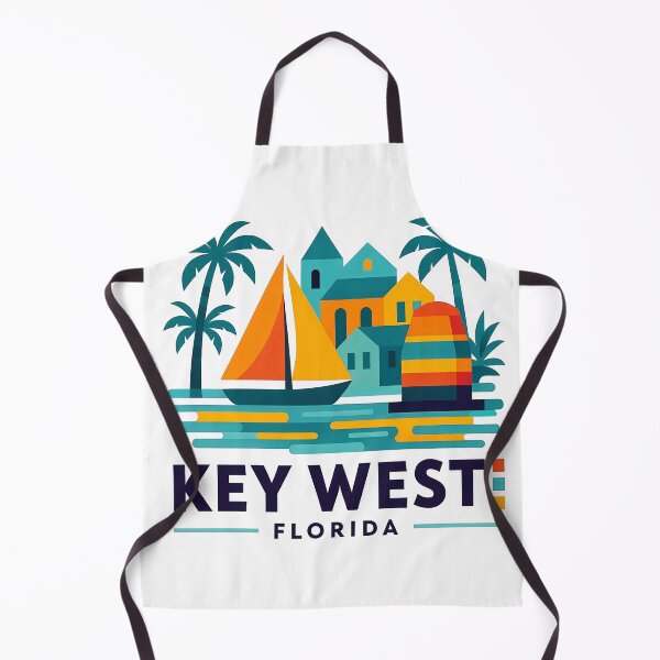 Item preview, Key West Florida Travel Poster - Abstract Tropical Island Architecture Art designed and sold by OzzFrequency.
