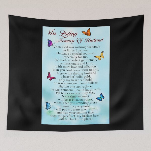 Item preview, In Loving Memory Of Husband When God Was Making Husbands Memorial Poster designed and sold by MagicatcoArt.