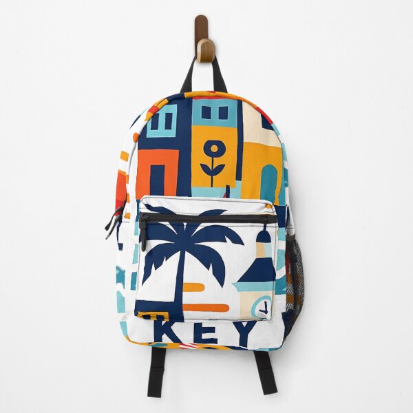 Item preview, Key West Florida Travel Poster - Abstract Tropical Island Architecture Art designed and sold by OzzFrequency.