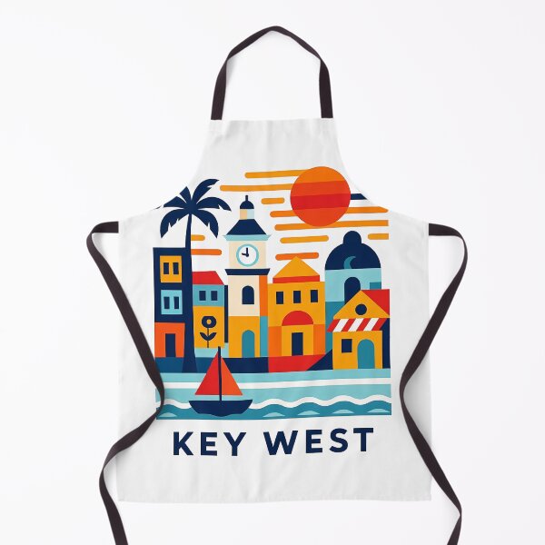 Item preview, Key West Florida Travel Poster - Abstract Tropical Island Architecture Art designed and sold by OzzFrequency.