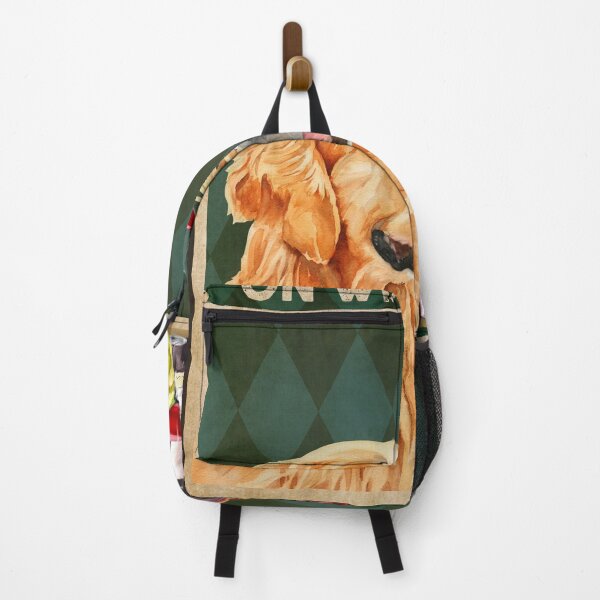 Item preview, A Woman Cannot Survive On Wine Alone She Needs A Golden Retriever Poster designed and sold by MagicatcoArt.