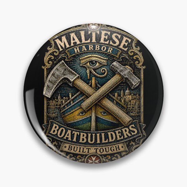 Item preview, Maltese Harbor Boatbuilders Built Tough Traditional Adze Work Art designed and sold by RoyalOrderGallery.