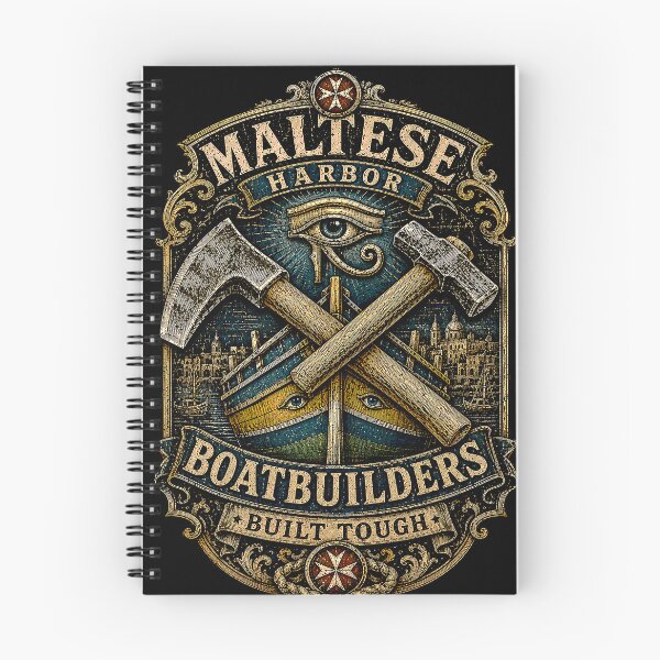 Item preview, Maltese Harbor Boatbuilders Built Tough Traditional Adze Work Art designed and sold by RoyalOrderGallery.