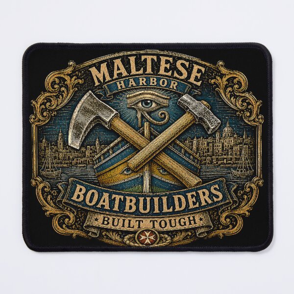 Item preview, Maltese Harbor Boatbuilders Built Tough Traditional Adze Work Art designed and sold by RoyalOrderGallery.