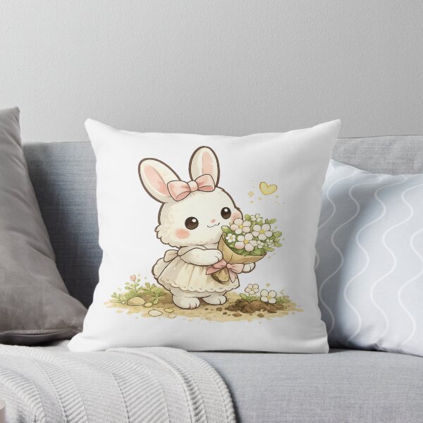 Item preview, Luna's Spring Tulip | Cute Bunny Holding Flower Sticker designed and sold by Maystro-design.