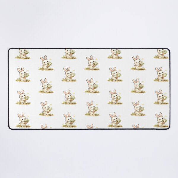 Item preview, Luna's Spring Tulip | Cute Bunny Holding Flower Sticker designed and sold by Maystro-design.