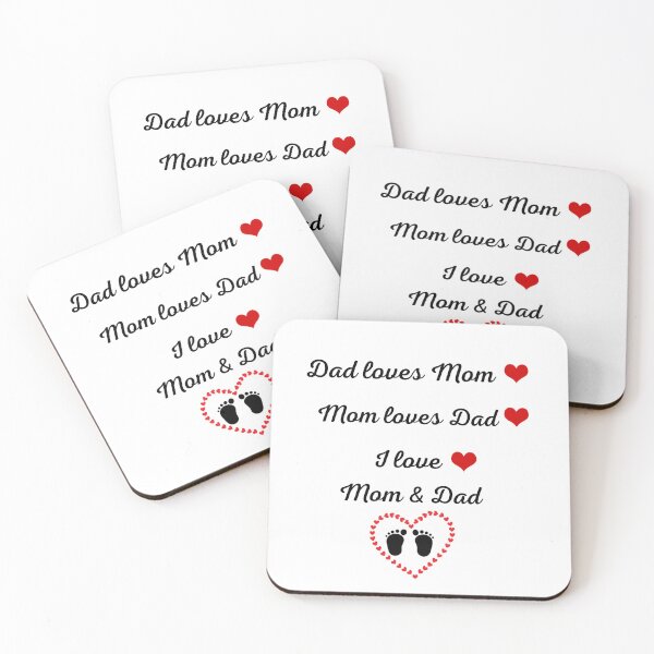 Item preview, Dad Loves Mom Mom Loves Dad I Love Mom & Dad Cute Baby Family Design designed and sold by     Fatma Creates.