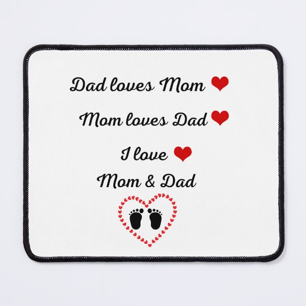 Item preview, Dad Loves Mom Mom Loves Dad I Love Mom & Dad Cute Baby Family Design designed and sold by Fatma Creates.