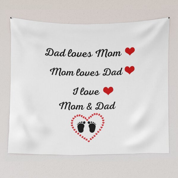 Item preview, Dad Loves Mom Mom Loves Dad I Love Mom & Dad Cute Baby Family Design designed and sold by     Fatma Creates.