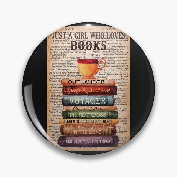 Artikelvorschau, Outlander-Bücherstapel-Kunst, „Einfach ein Mädchen, das Bücher liebt“, Geschenk für Lesefreunde, Bücherregal-Poster-Dekoration entworfen und verkauft von CanvasFuse.