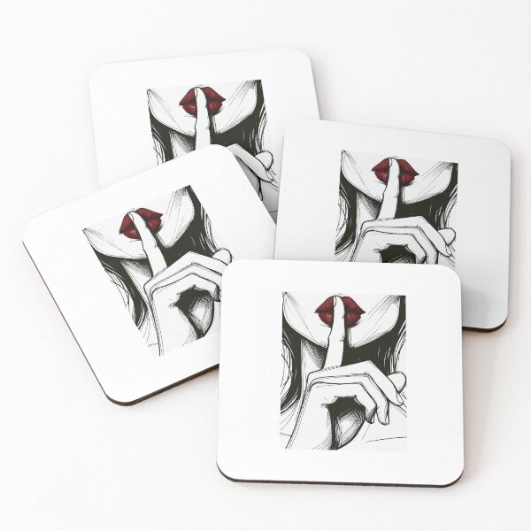 Item preview, Shh Lips Line Art Sticker | Dark Red Lips Minimalist Aesthetic PNG designed and sold by Arts121.