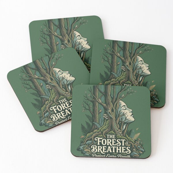 Item preview, The Forest Breathes Woodland Artwork | Premium Nature Illustration designed and sold by Amr Darwish Graphic designer.