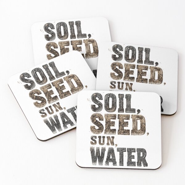 Item preview, Soil Seed Sun Water Earth Rock Text Design designed and sold by RichardRags.
