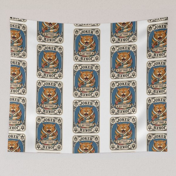 Item preview, Joker Angry Cat – Funny Veterinary Playing Card Design designed and sold by Bettybee00.