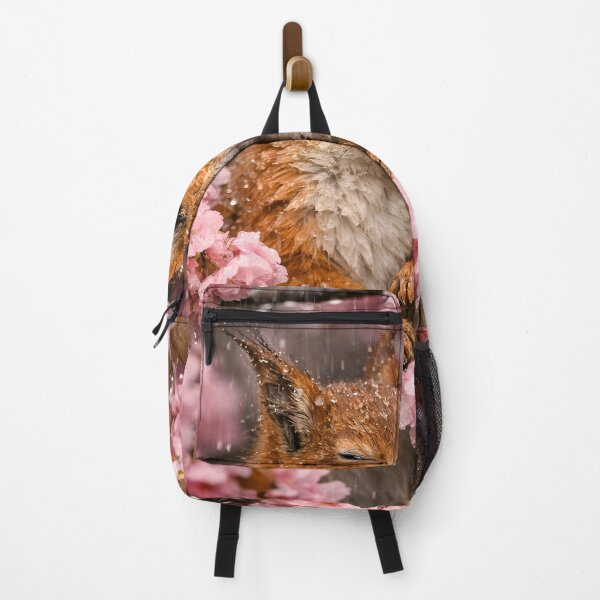 Item preview, Two squirrels cuddling in the rain under pink cherry blossoms designed and sold by Fotografin1981.