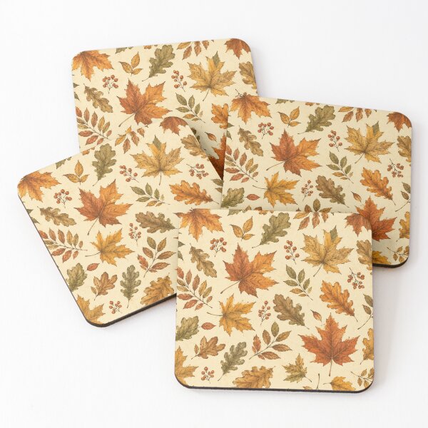 Item preview, Vintage Autumn Leaves Pattern | Watercolor Fall Foliage Seamless Botanical Design designed and sold by DreamPixelPrint.