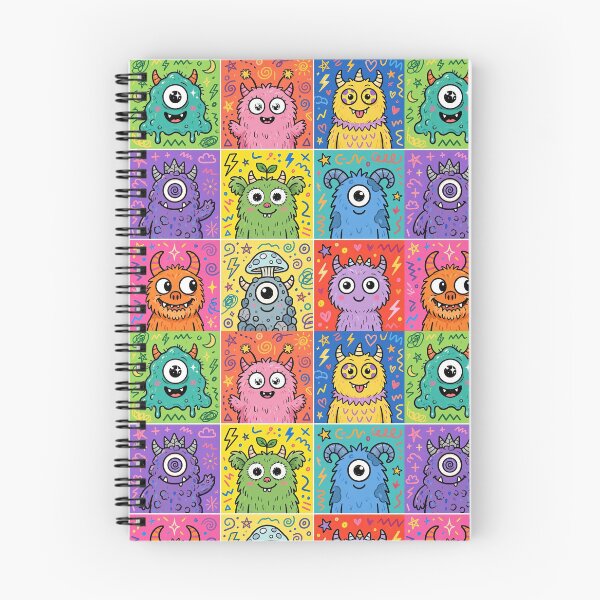Item preview, Colourful Kawaii Monster Character Grid designed and sold by Teeny Quities.