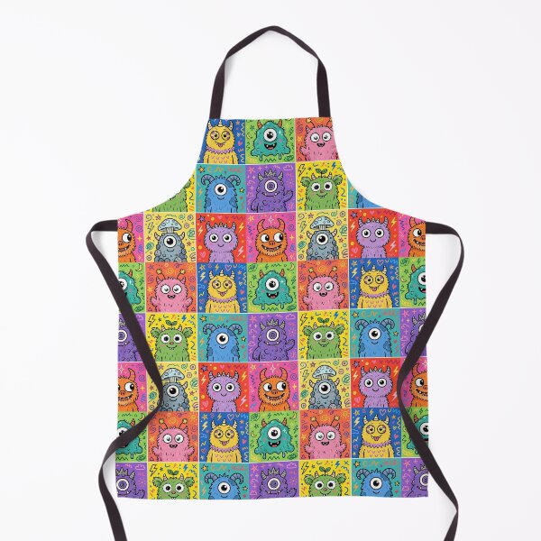 Item preview, Colourful Kawaii Monster Character Grid designed and sold by Teeny Quities.