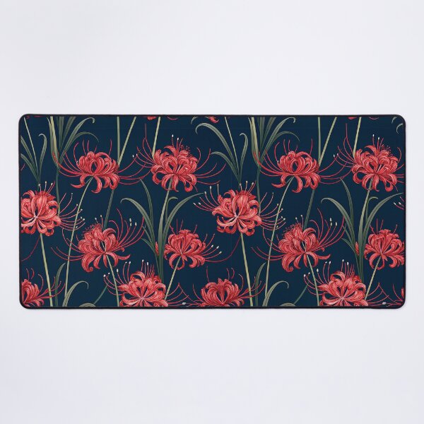 Item preview, Crimson Spider Lily Botanical Seamless Pattern designed and sold by Soul Path Studio.