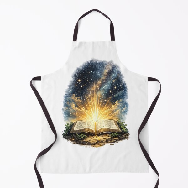 Item preview, Open Bible glowing beneath a star-filled sky designed and sold by DVerse Studio.