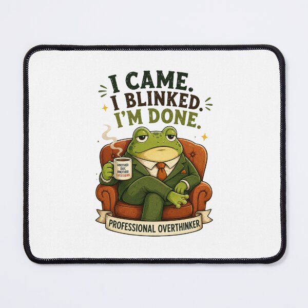 Item preview, Funny Lazy Frog Office Worker – Adulting Is Hard Cute Cartoon Frog Coffee Lover Design designed and sold by Catchy-Couture.