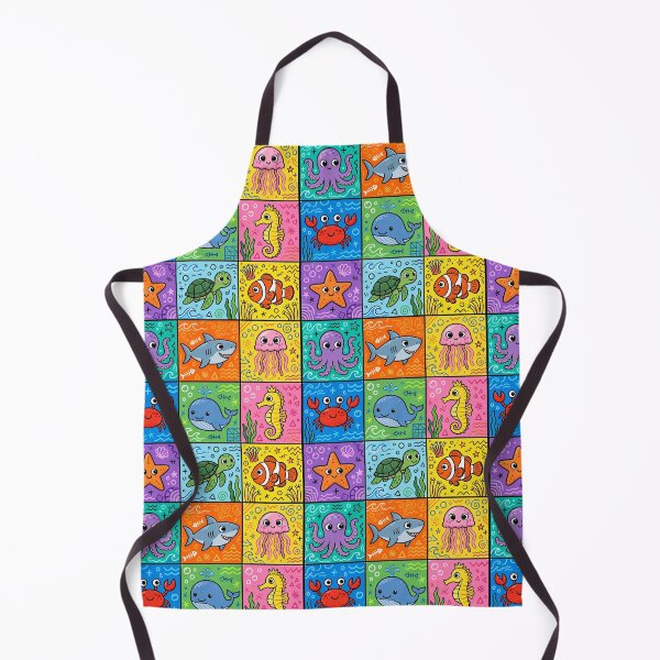 Item preview, Colourful Kawaii Ocean Animal Grid designed and sold by Teeny Quities.
