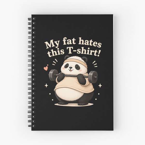 Item preview, My Fat Hates This T-Shirt | Funny Panda Gym Workout Shirt designed and sold by HumbleAthlete.