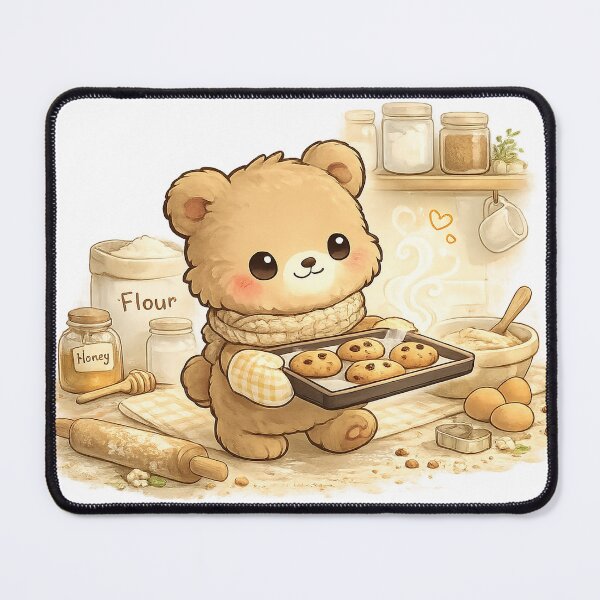 Item preview, Milo's Fresh Cookies | Cute Bear Baking Sticker designed and sold by Maystro-design.