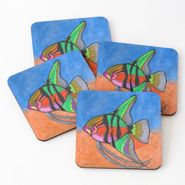 Item preview, Jade & Coral Angelfish designed and sold by Haxson37art.