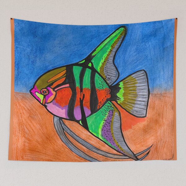 Item preview, Jade & Coral Angelfish designed and sold by Haxson37art.