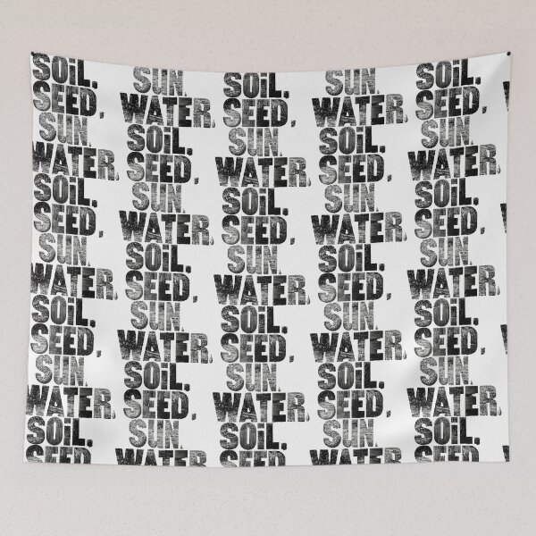 Item preview, Soil Seed Sun Water Stressed Text Design designed and sold by RichardRags.