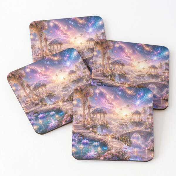 Item preview, Celestial Crystal Gardens – Enchanted Sky Kingdom designed and sold by Gold&pixels.