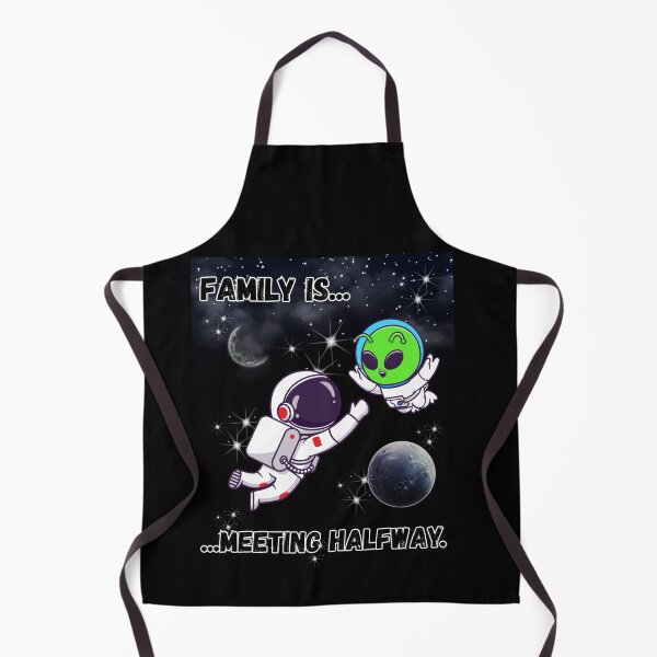 Item preview, Family Is Meeting Halfway – Cute Astronaut & Alien Friendship designed and sold by AhmadAnnaPrints.