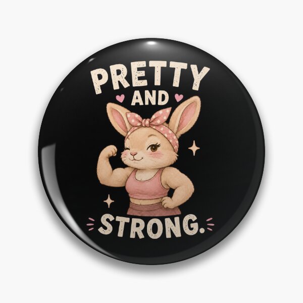 Item preview, Pretty and Strong Bunny T-Shirt | Cute Gym Workout Design designed and sold by HumbleAthlete.