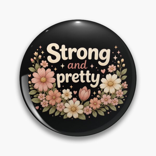 Item preview, Strong and Pretty Floral T-Shirt | Cute Feminine Fitness & Empowerment Design designed and sold by HumbleAthlete.