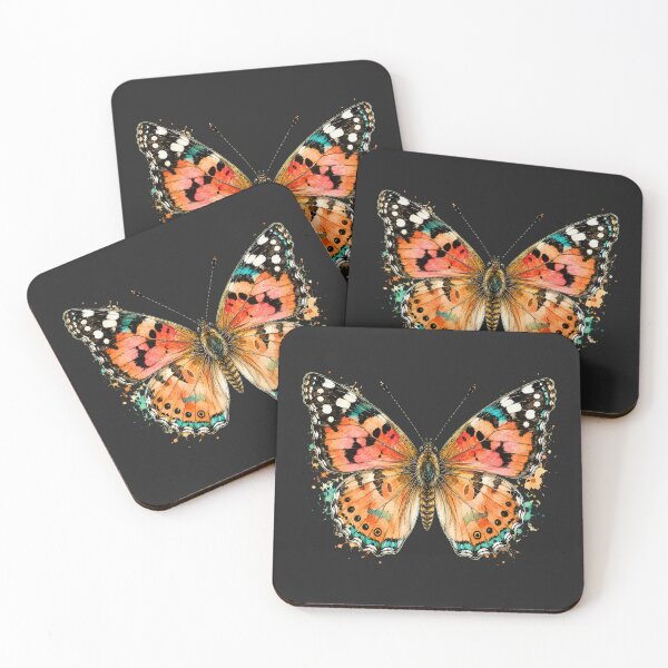 Item preview, Painted Lady Butterfly Watercolor Art – Colorful Nature Illustration designed and sold by ColorSplash123.