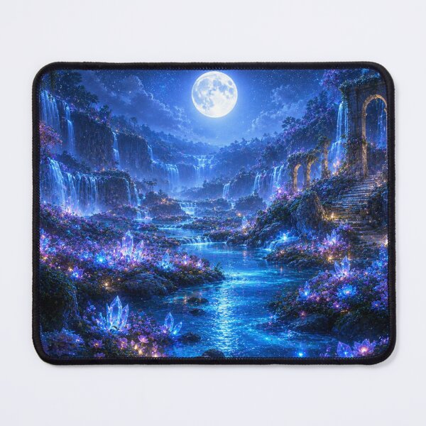 Item preview, Moonlit Crystal Falls designed and sold by Gold&pixels.