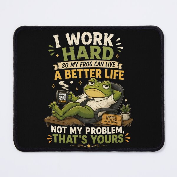 Item preview, Funny Frog Office Humor – I Came, I Blinked, I'm Done Cute Frog Cartoon Design for Coffee Lovers designed and sold by Catchy-Couture.
