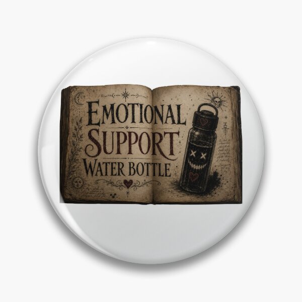 Item preview, Dark bookish Emotional support water bottle designed and sold by PatternFly.
