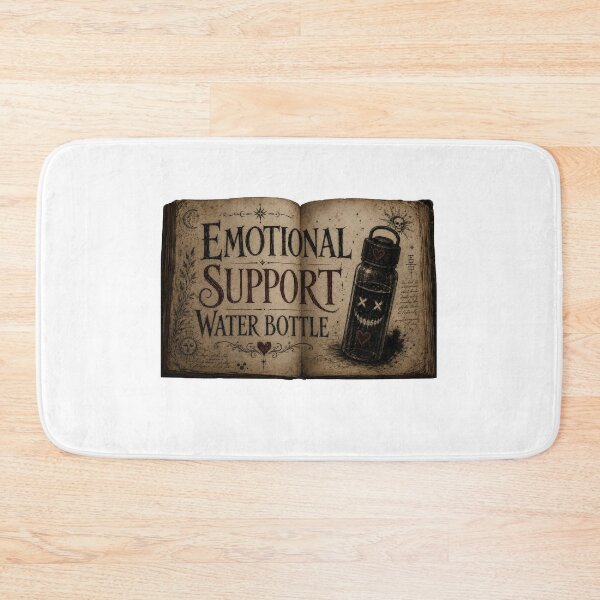 Item preview, Dark bookish Emotional support water bottle designed and sold by PatternFly.