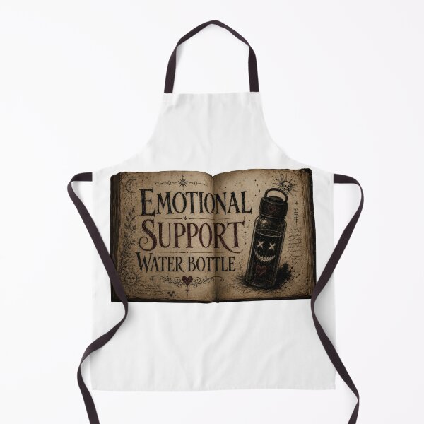Item preview, Dark bookish Emotional support water bottle designed and sold by PatternFly.